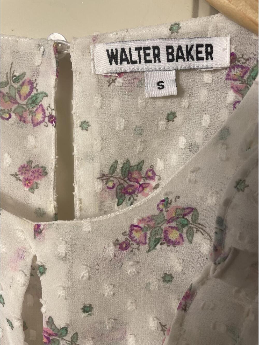 Walter Baker Blouse women's Small Floral Ruffle Bell Sleeve - Picture 3 of 9
